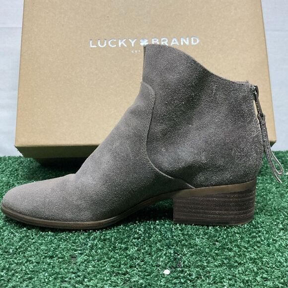 Lucky Brand Lahela Charcoal Suede ankle boots women’s size 6 (OKPM-07-031) - Picture 8 of 10